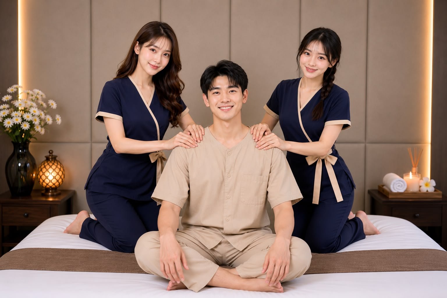 four hands massage